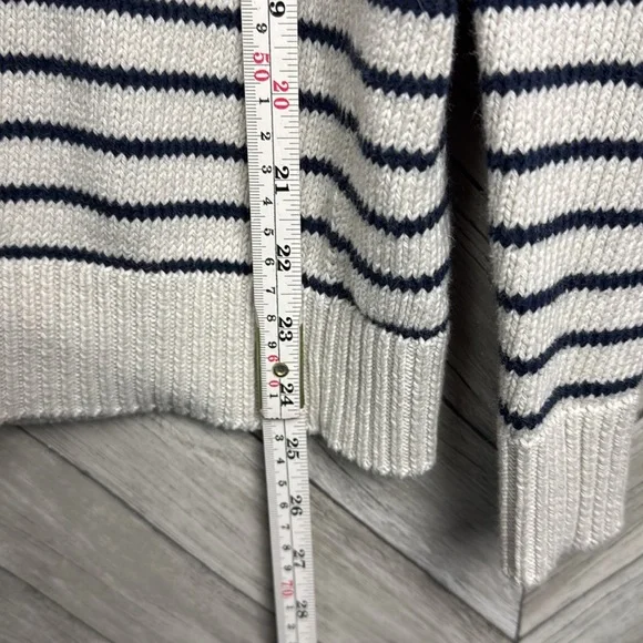 Jenni Kayne Cotton Cashmere Sweater Striped Women’s Small - Picture 6 of 7
